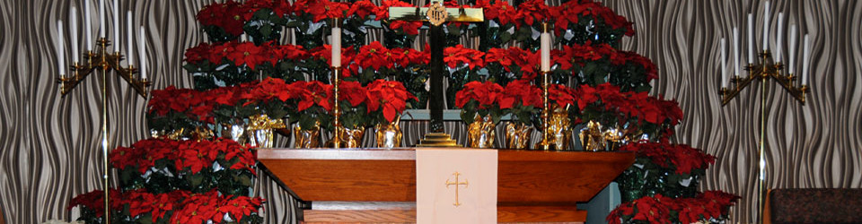 altar at Christmas