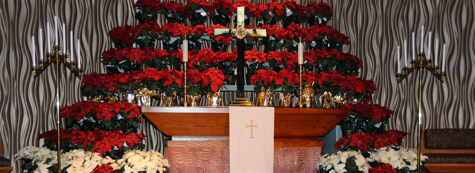 altar at Christmas